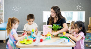 Early Childhood Educator playing with tamariki